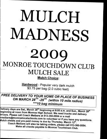Monroe Touchdown Club Mulch Sale 2009